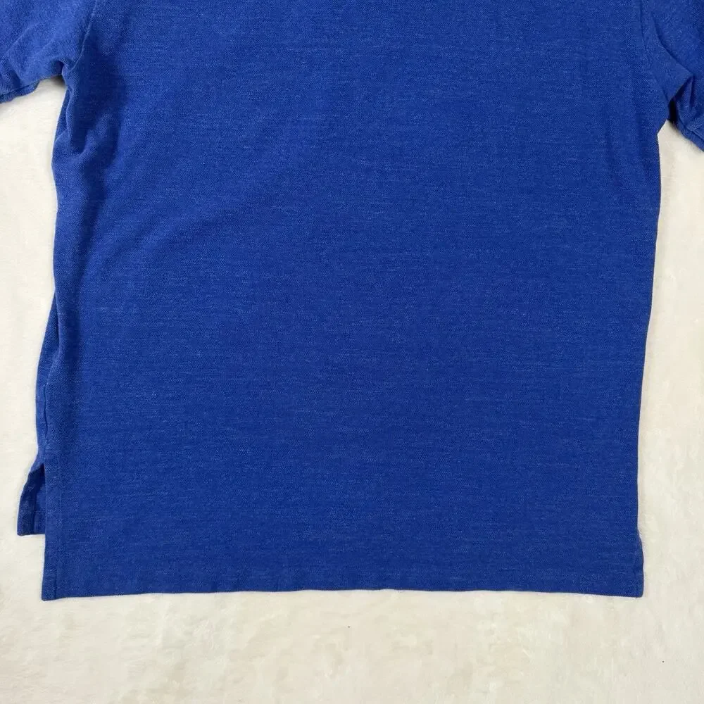 Polo Ralph Lauren Polo Shirt XL Blue Yellow Pony Cotton Classic Fit Preppy